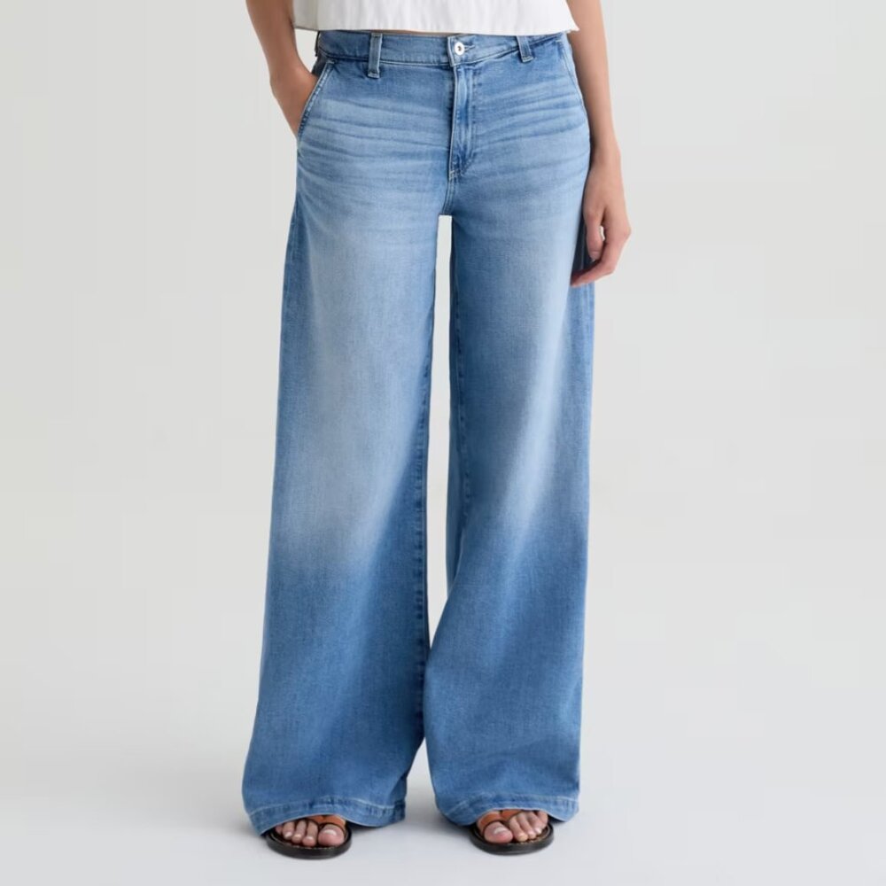 AG Stella Jean Low Slung Palazzo, Size 28